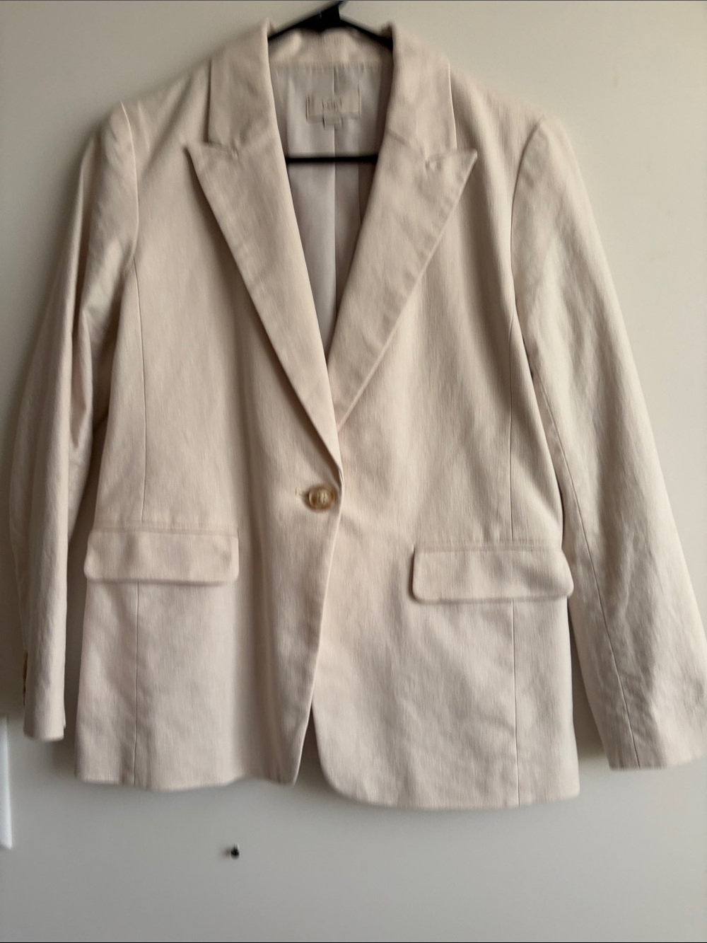 Cream/ Beige Button Blazer / Jacket - fits M